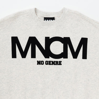 【MNCM】【去毛球加絨衛衣】植絨印花寬鬆衛衣