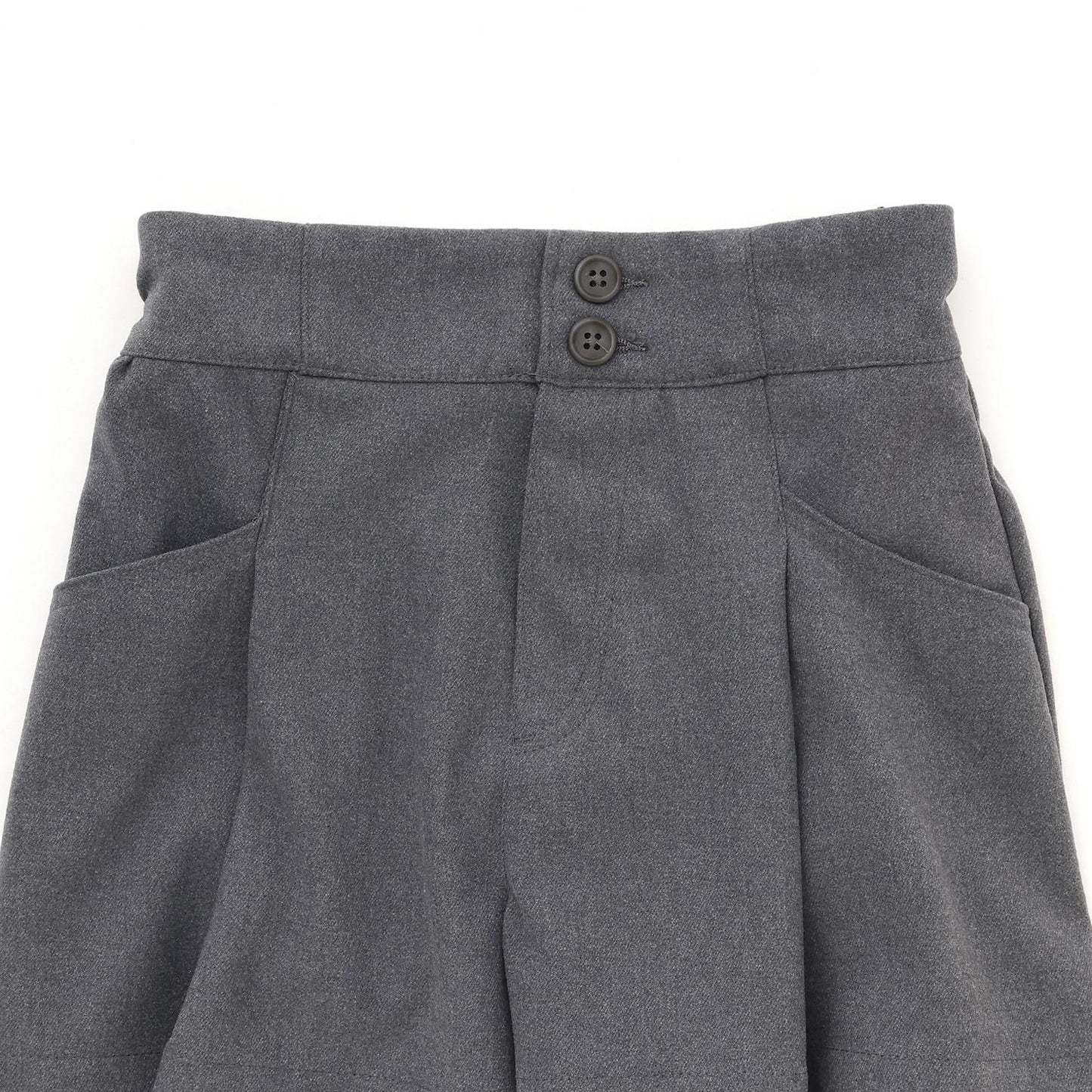 【起毛】顯腿美褶皺喇叭裙褲