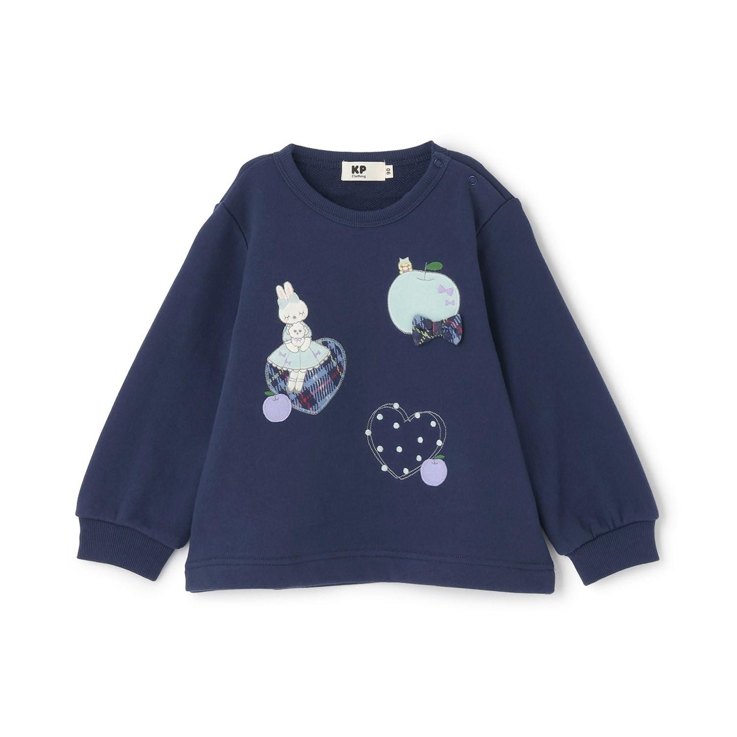 mimi醬&愛心貼布繡加絨衛衣