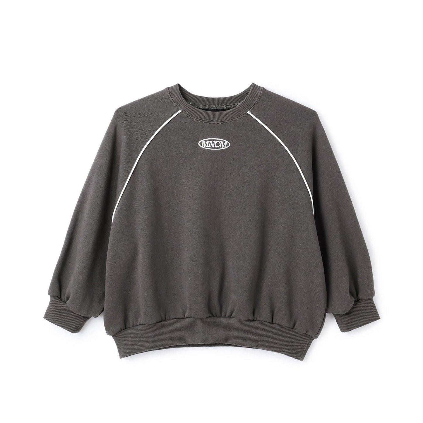 【MNCM】【去毛球加絨衛衣面料】插肩撞色拼接寬鬆衛衣
