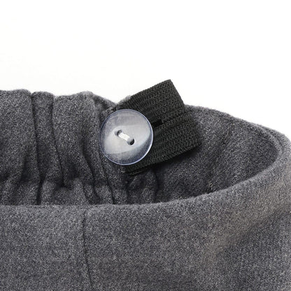 【起毛】顯腿美褶皺喇叭裙褲