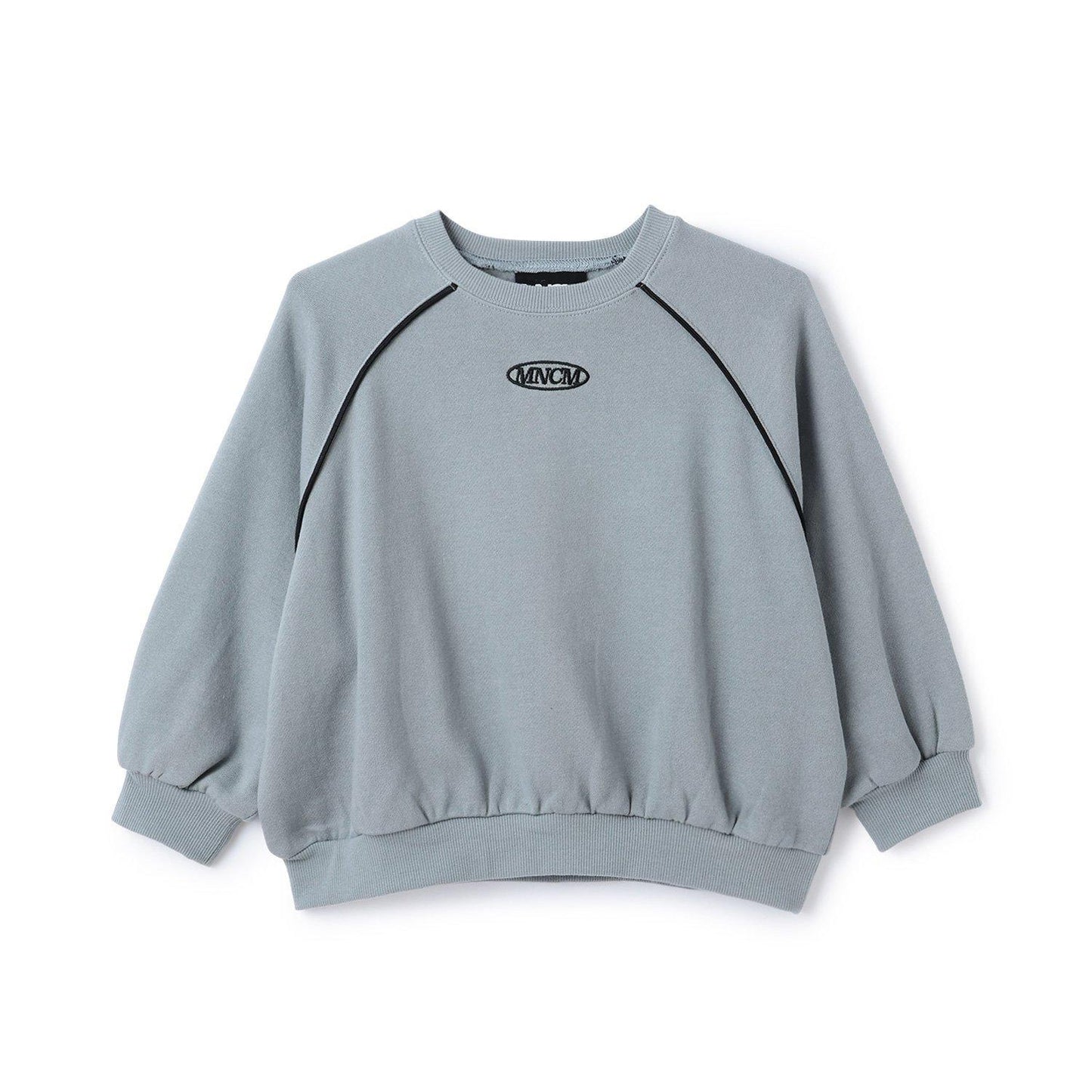 【MNCM】【去毛球加絨衛衣面料】插肩撞色拼接寬鬆衛衣