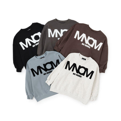 【MNCM】【去毛球加絨衛衣】植絨印花寬鬆衛衣