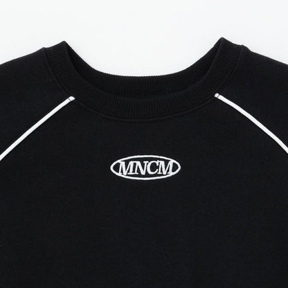 【MNCM】【去毛球加絨衛衣面料】插肩撞色拼接寬鬆衛衣