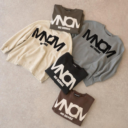 【MNCM】【去毛球加絨衛衣】植絨印花寬鬆衛衣