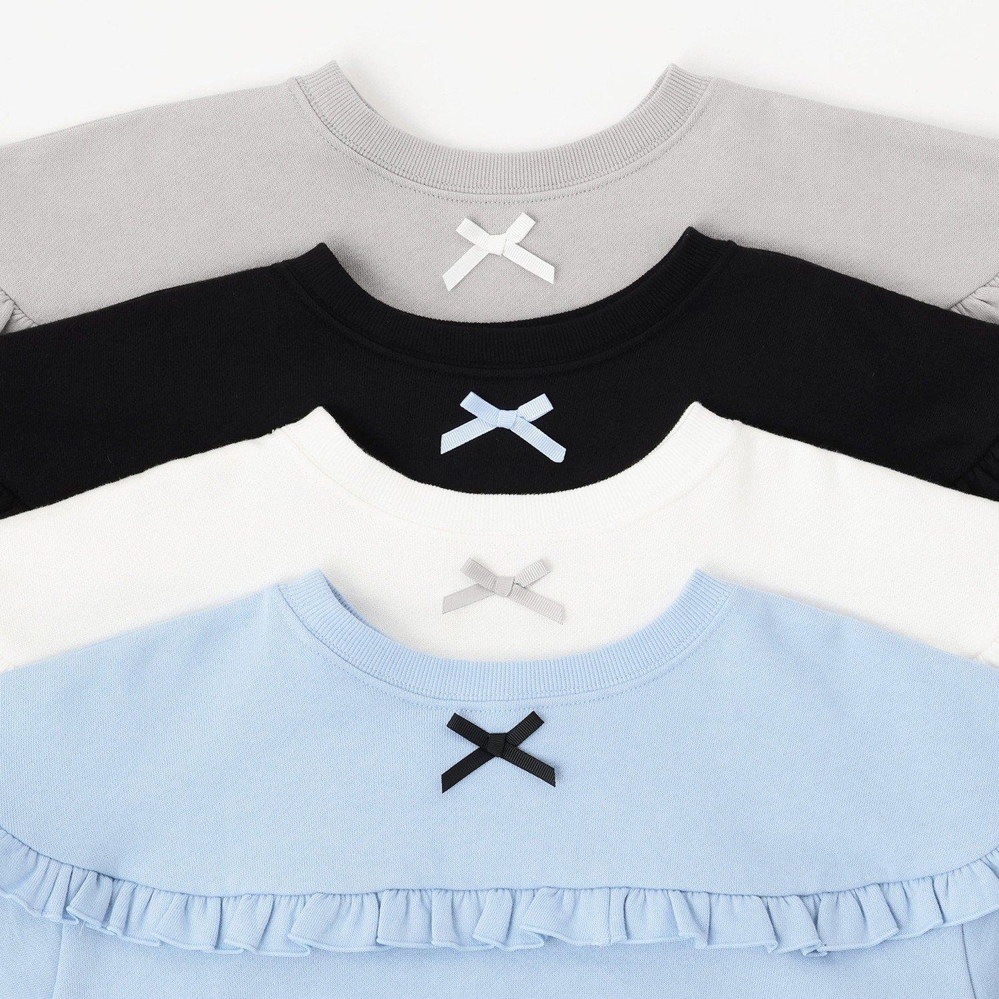 【防起球加絨內裡】【正反兩穿】荷葉邊衛衣