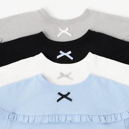 【防起球加絨內裡】【正反兩穿】荷葉邊衛衣