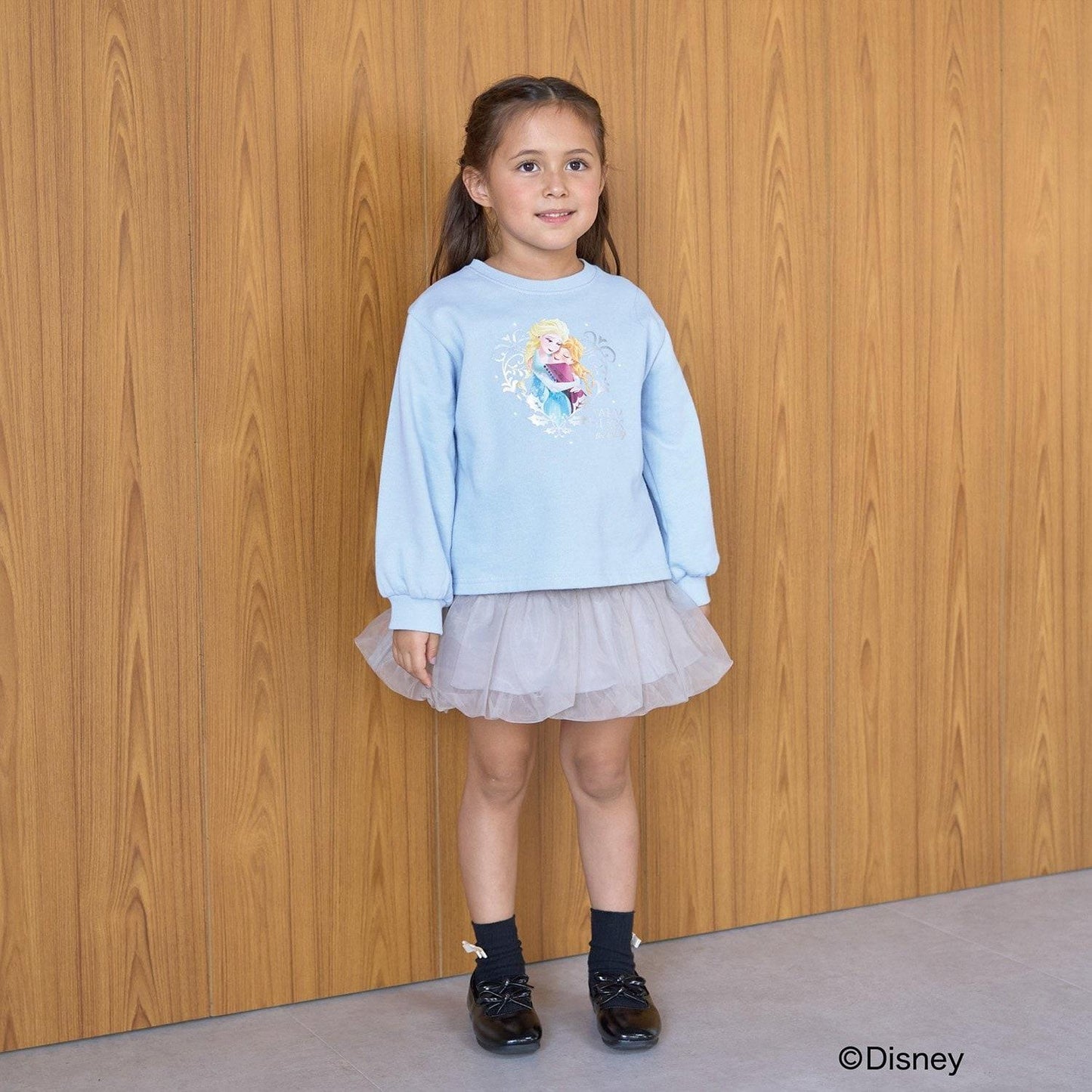 【Frozen】【毛玉バイバイ裡毛裡起毛】亮片閃粉&轉印拼接印花衛衣