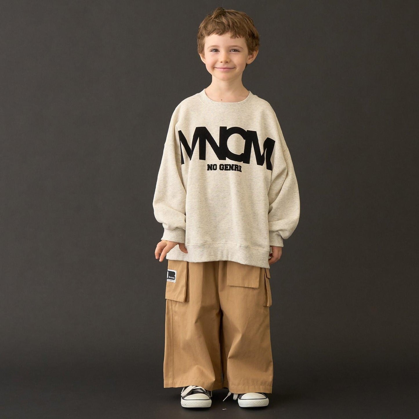 【MNCM】【去毛球加絨衛衣】植絨印花寬鬆衛衣