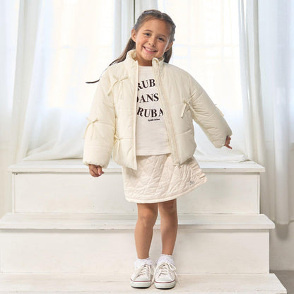 帶蝴蝶結羽絨夾克