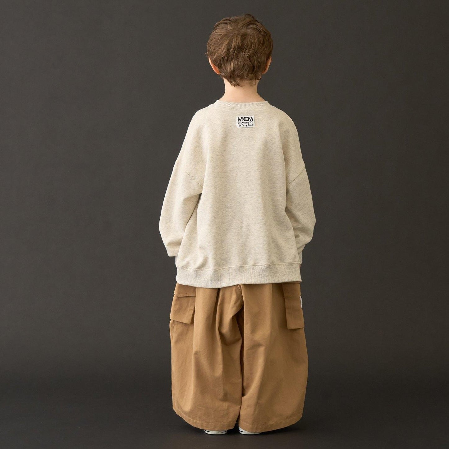 【MNCM】【去毛球加絨衛衣】植絨印花寬鬆衛衣