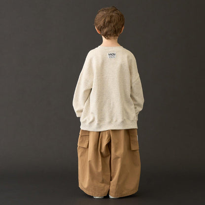 【MNCM】【去毛球加絨衛衣】植絨印花寬鬆衛衣