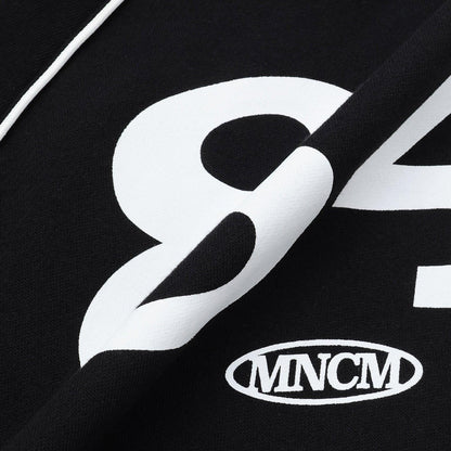 【MNCM】【去毛球加絨衛衣面料】插肩撞色拼接寬鬆衛衣