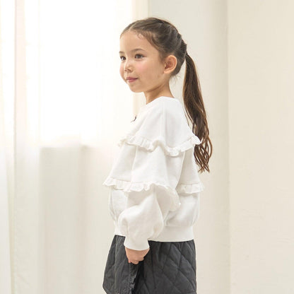 【防起球加絨內裡】【正反兩穿】荷葉邊衛衣