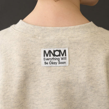 【MNCM】【去毛球加絨衛衣】植絨印花寬鬆衛衣