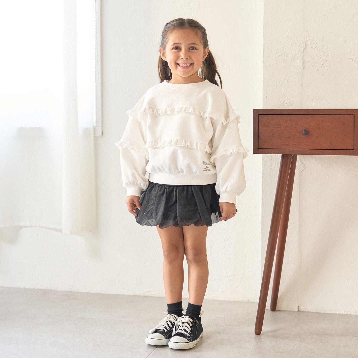 【防起球加絨內裡】【正反兩穿】荷葉邊衛衣