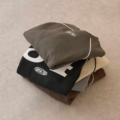 【MNCM】【去毛球加絨衛衣面料】插肩撞色拼接寬鬆衛衣