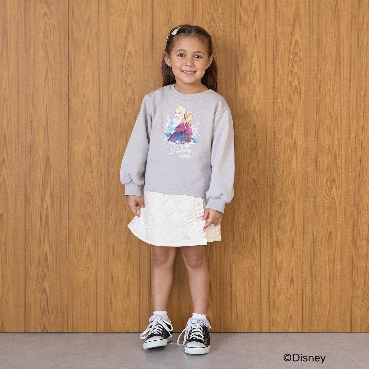 【Frozen】【毛玉バイバイ裡毛裡起毛】亮片閃粉&轉印拼接印花衛衣