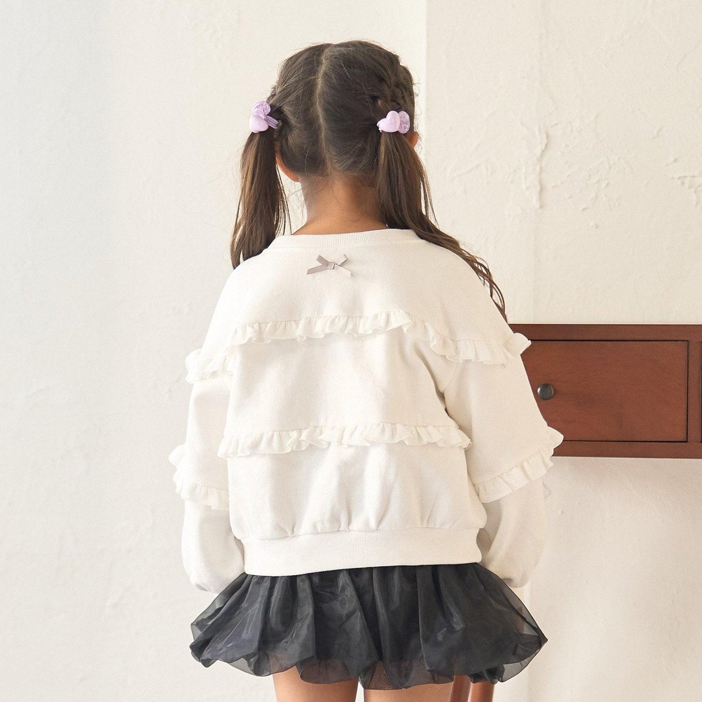 【防起球加絨內裡】【正反兩穿】荷葉邊衛衣