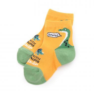 恐龍圖案後跟短襪