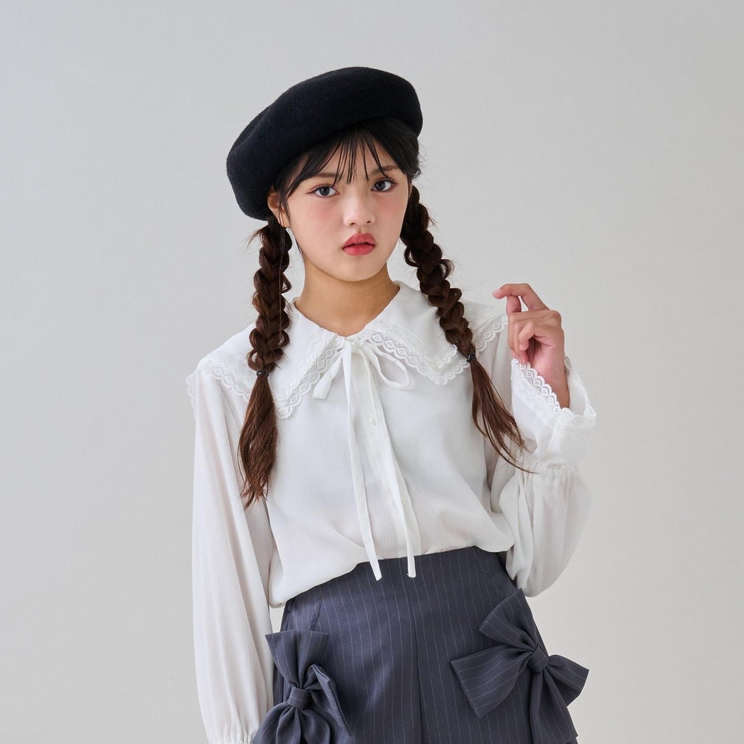 【畢業服】雙層水手領襯衫