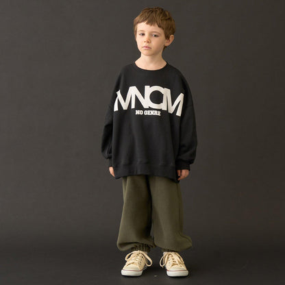 【MNCM】【去毛球加絨衛衣】植絨印花寬鬆衛衣