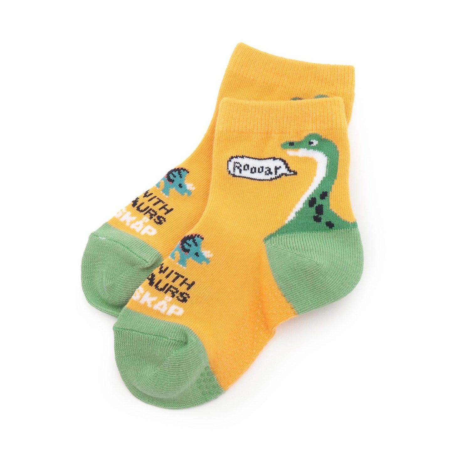 恐龍圖案後跟短襪