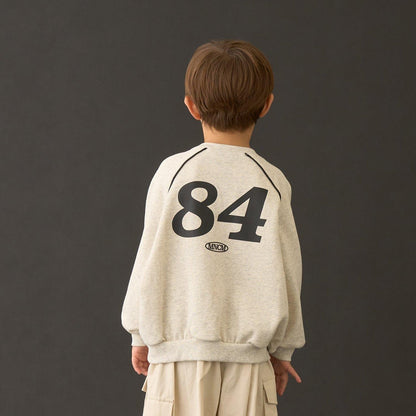 【MNCM】【去毛球加絨衛衣面料】插肩撞色拼接寬鬆衛衣