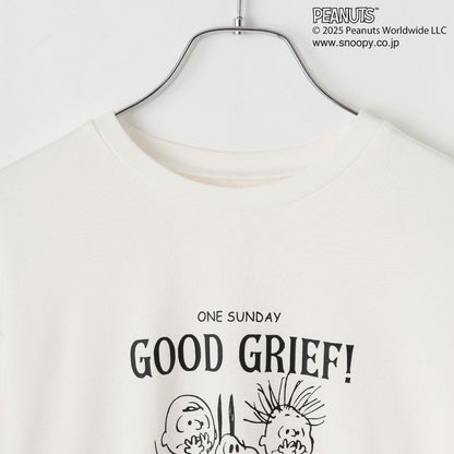 【130cm可選】【《PEANUTS》】字母針織開衫×長袖T恤套裝