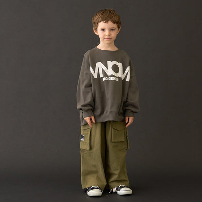 【MNCM】【去毛球加絨衛衣】植絨印花寬鬆衛衣