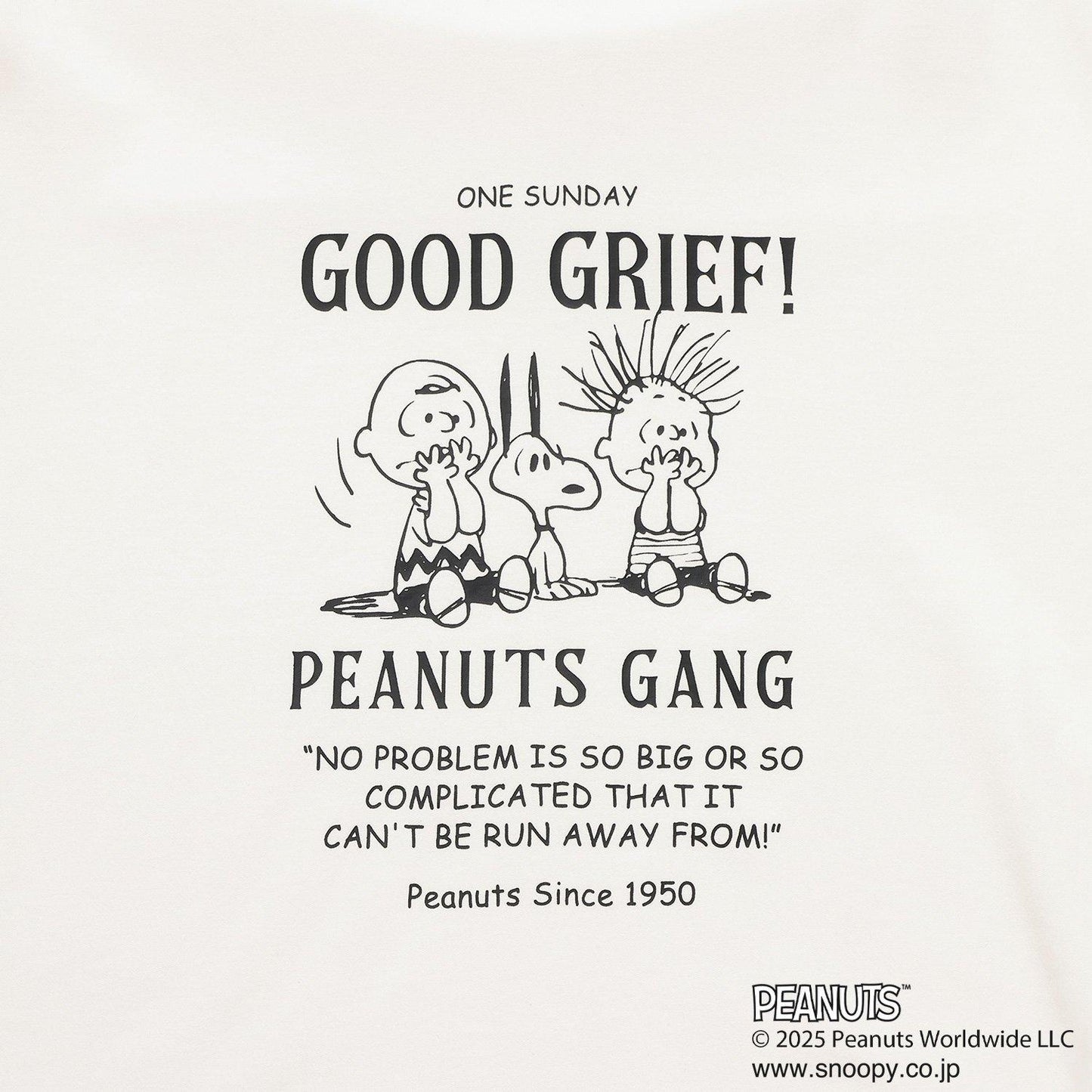 【130cm可選】【《PEANUTS》】字母針織開衫×長袖T恤套裝