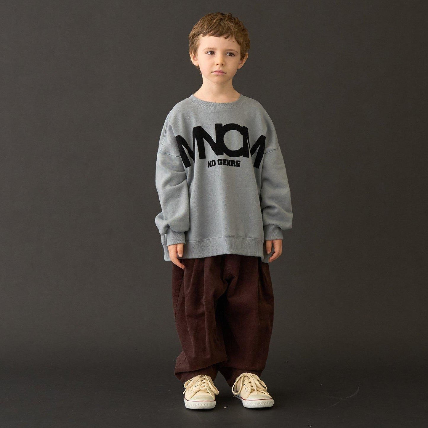 【MNCM】【去毛球加絨衛衣】植絨印花寬鬆衛衣