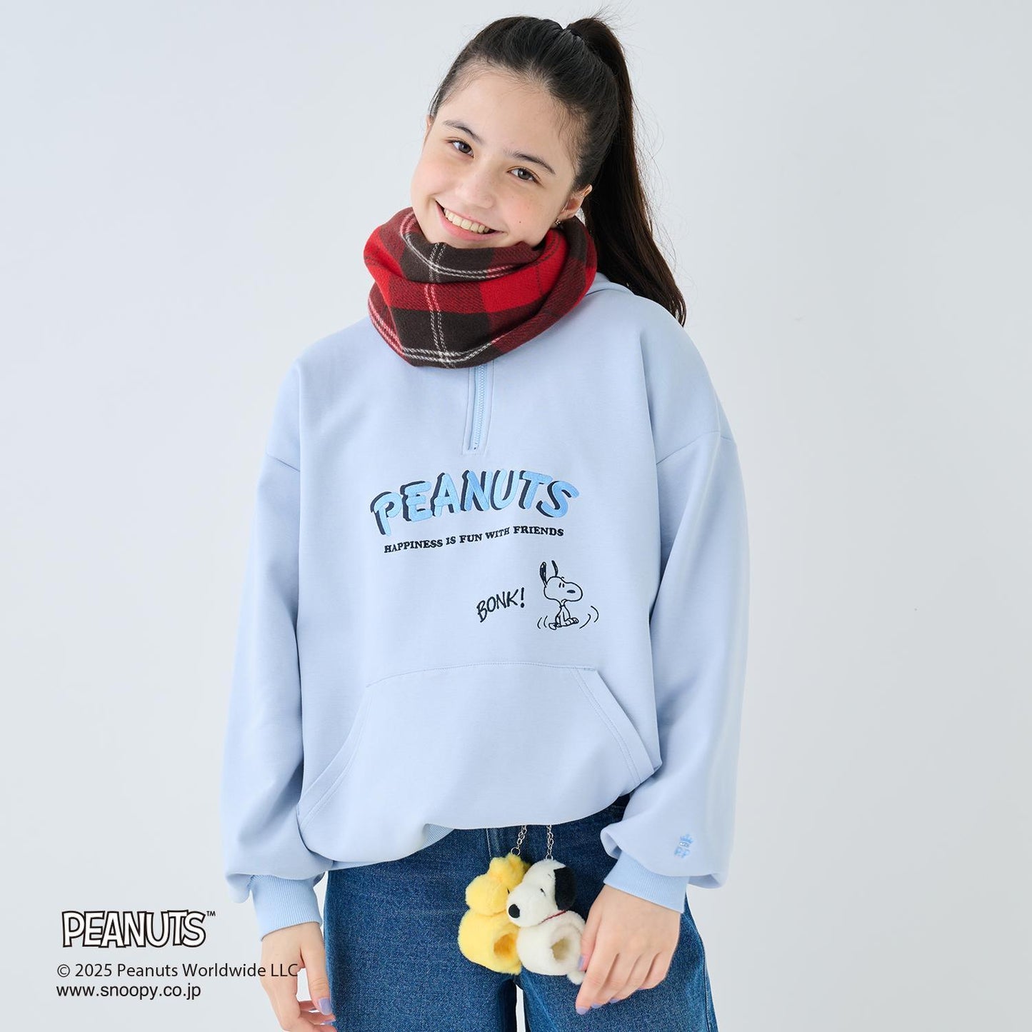 【130cm可選】【《PEANUTS》】半拉鍊衛衣