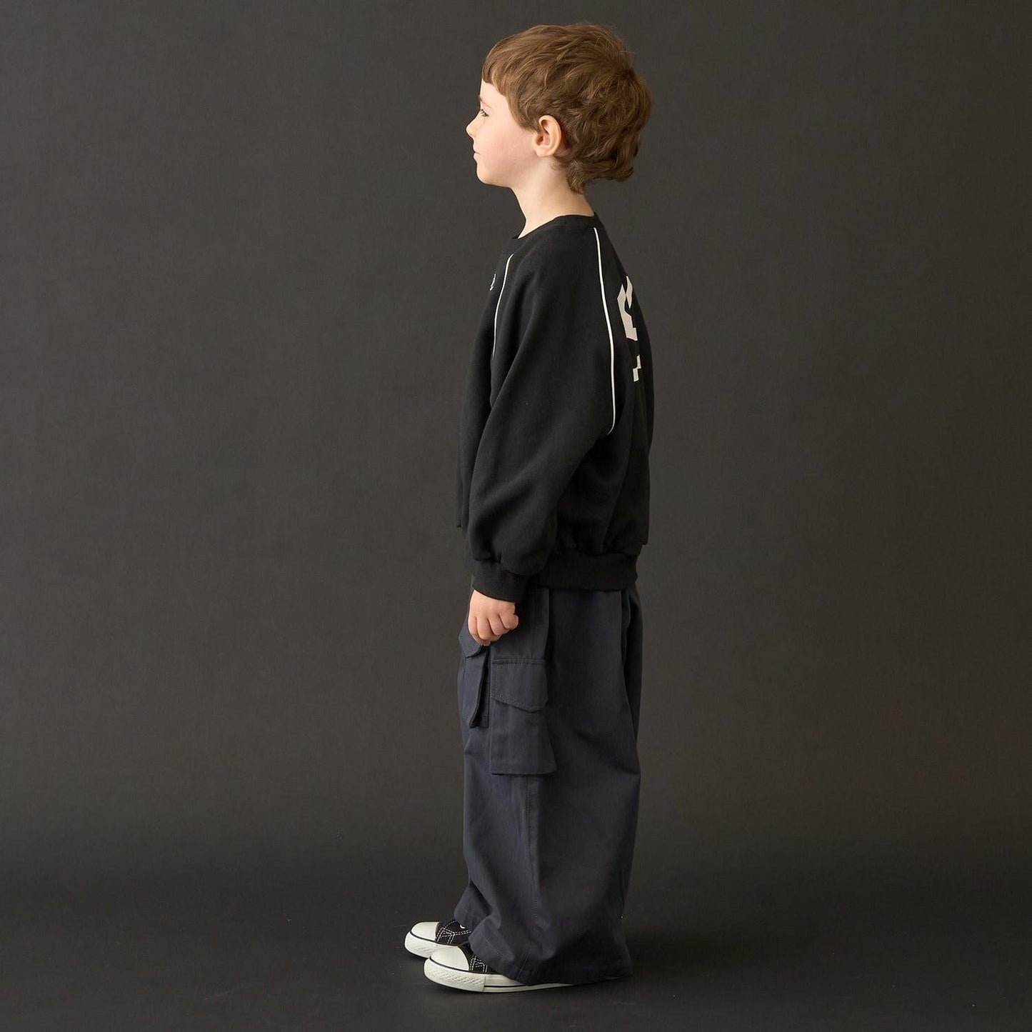 【MNCM】【去毛球加絨衛衣面料】插肩撞色拼接寬鬆衛衣