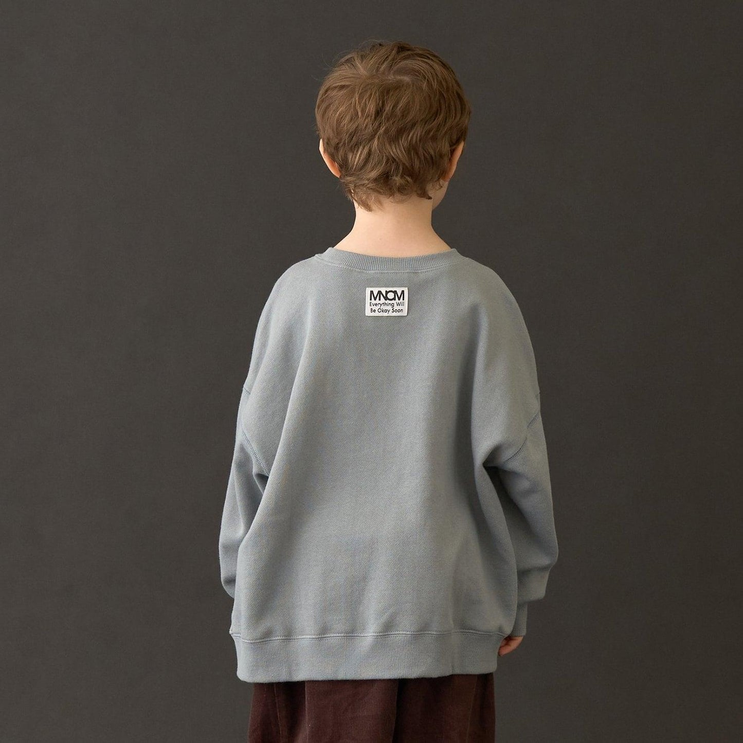 【MNCM】【去毛球加絨衛衣】植絨印花寬鬆衛衣