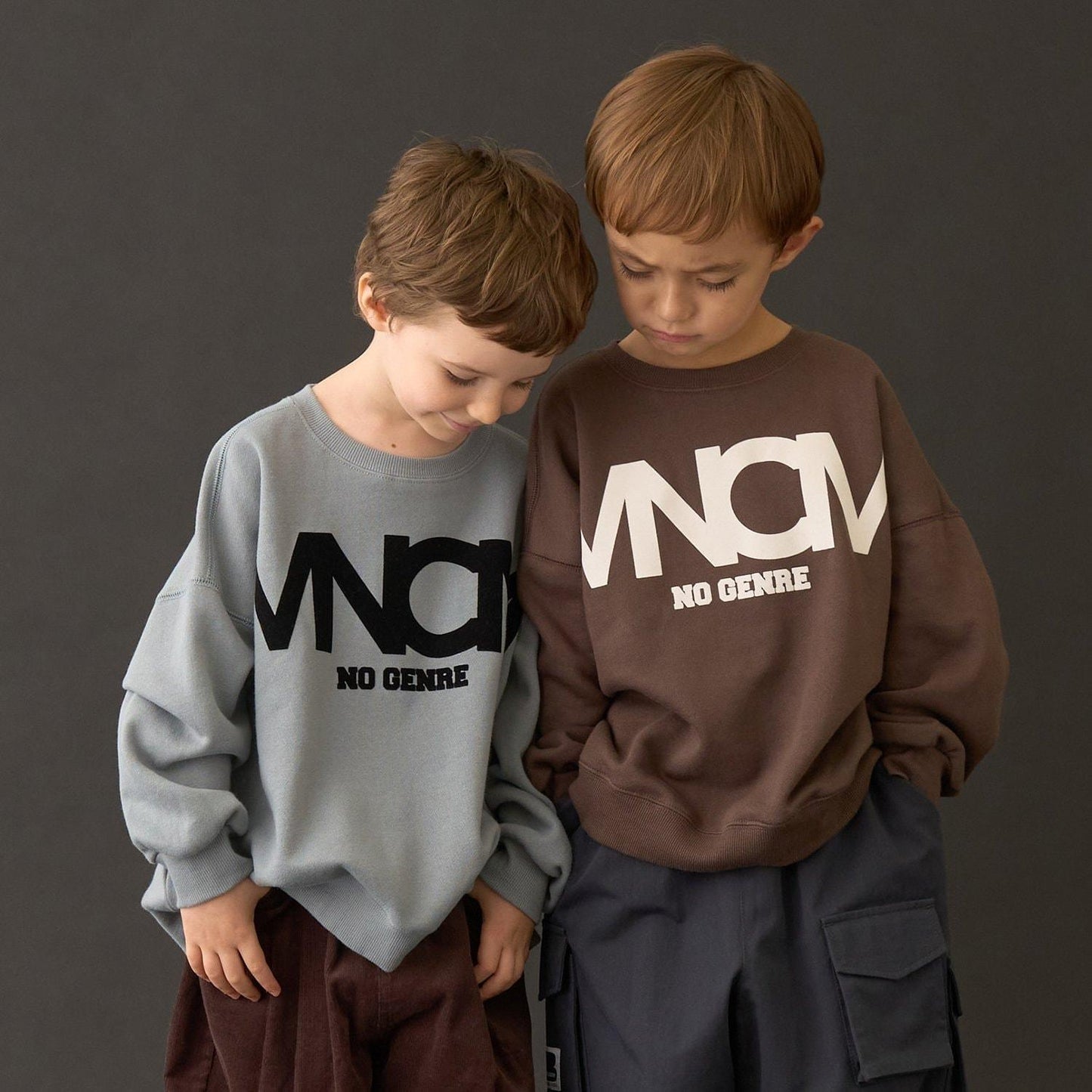 【MNCM】【去毛球加絨衛衣】植絨印花寬鬆衛衣