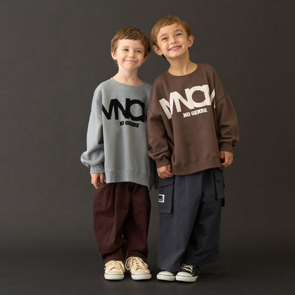 【MNCM】【去毛球加絨衛衣】植絨印花寬鬆衛衣