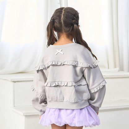 【防起球加絨內裡】【正反兩穿】荷葉邊衛衣