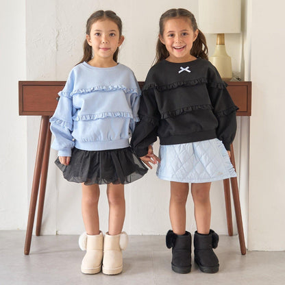 【防起球加絨內裡】【正反兩穿】荷葉邊衛衣