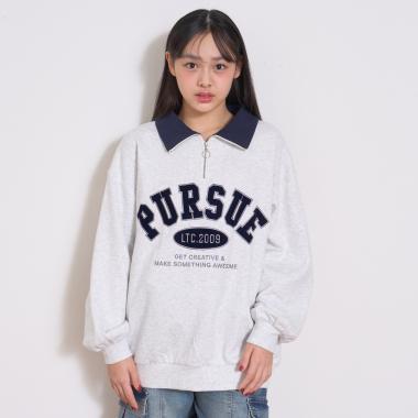 【LTXC】【100%純棉】加絨半拉鍊衛衣