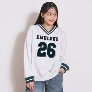 【LTXC】【100%純棉】加絨數字印花寬鬆衛衣