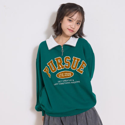 【LTXC】【100%純棉】加絨半拉鍊衛衣