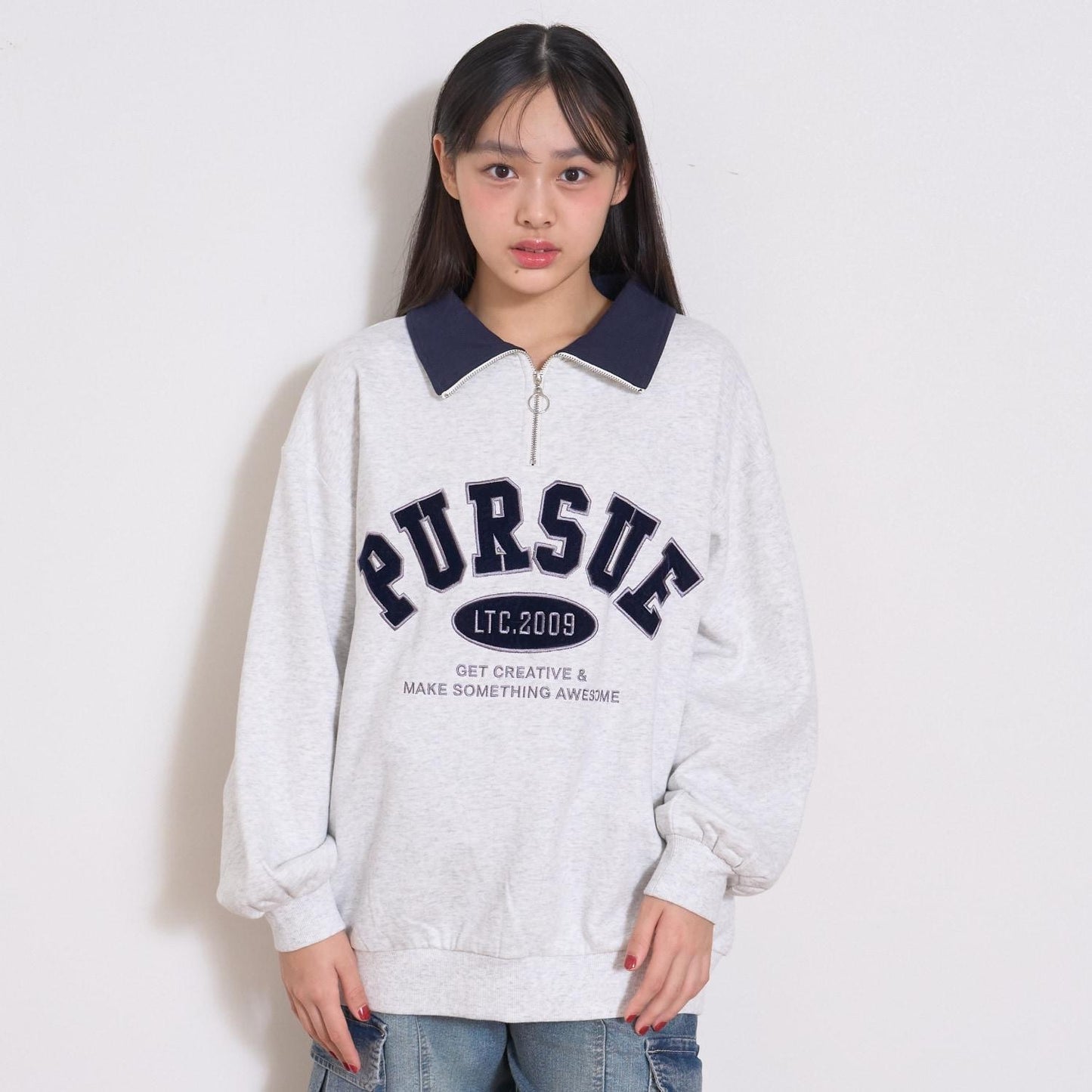 【LTXC】【100%純棉】加絨半拉鍊衛衣