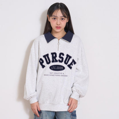 【LTXC】【100%純棉】加絨半拉鍊衛衣