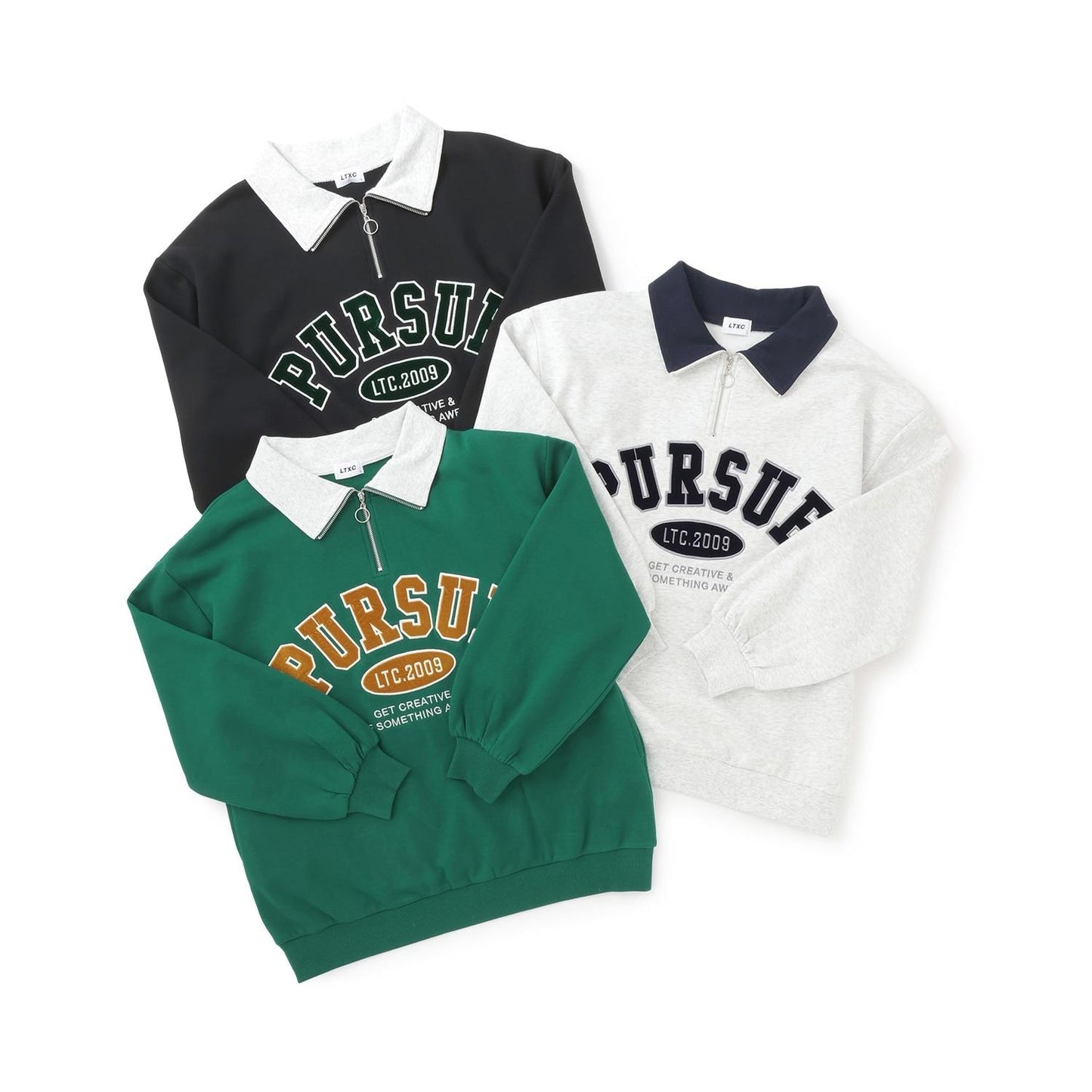 【LTXC】【100%純棉】加絨半拉鍊衛衣