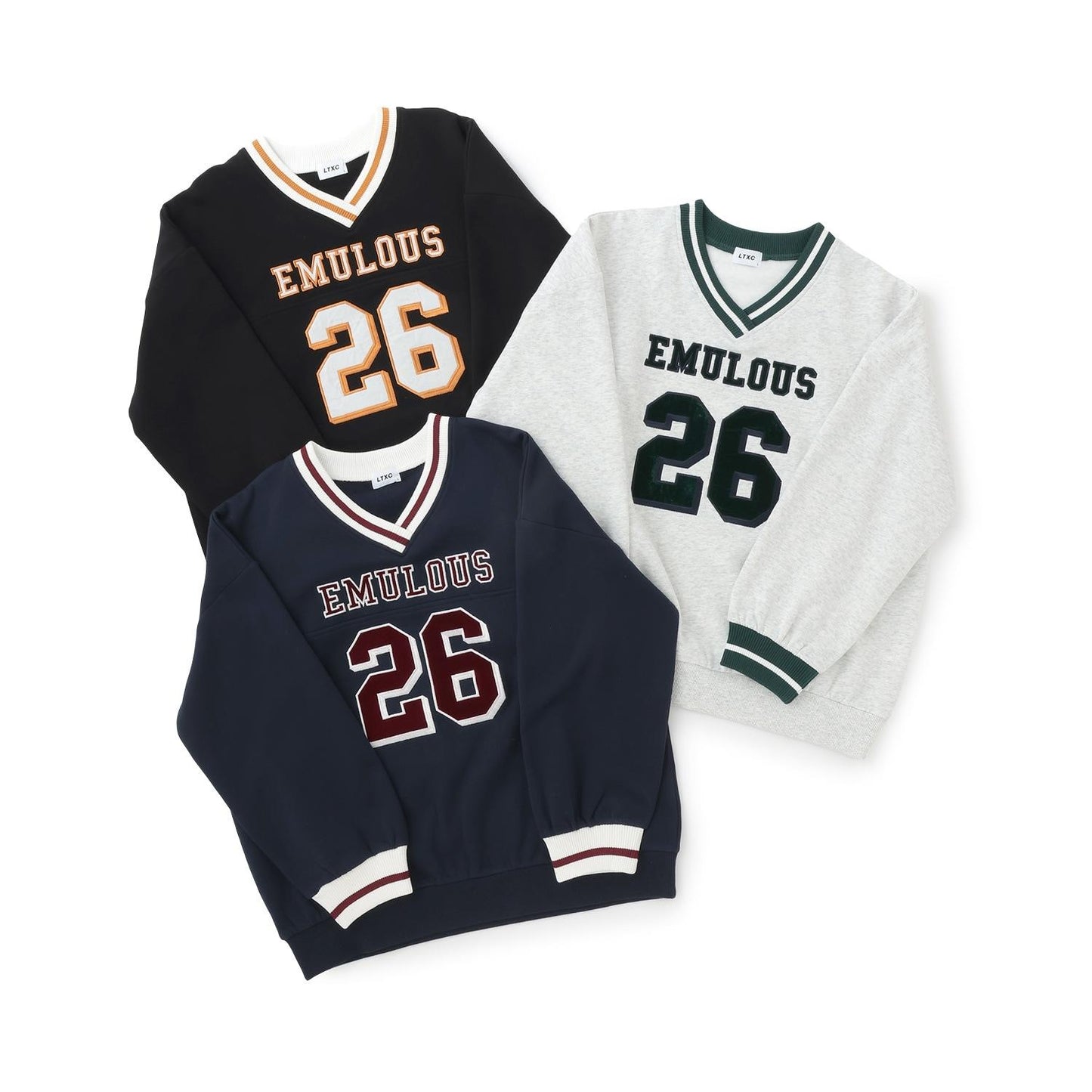 【LTXC】【100%純棉】加絨數字印花寬鬆衛衣