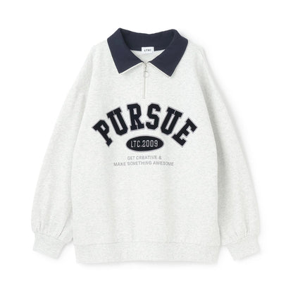 【LTXC】【100%純棉】加絨半拉鍊衛衣