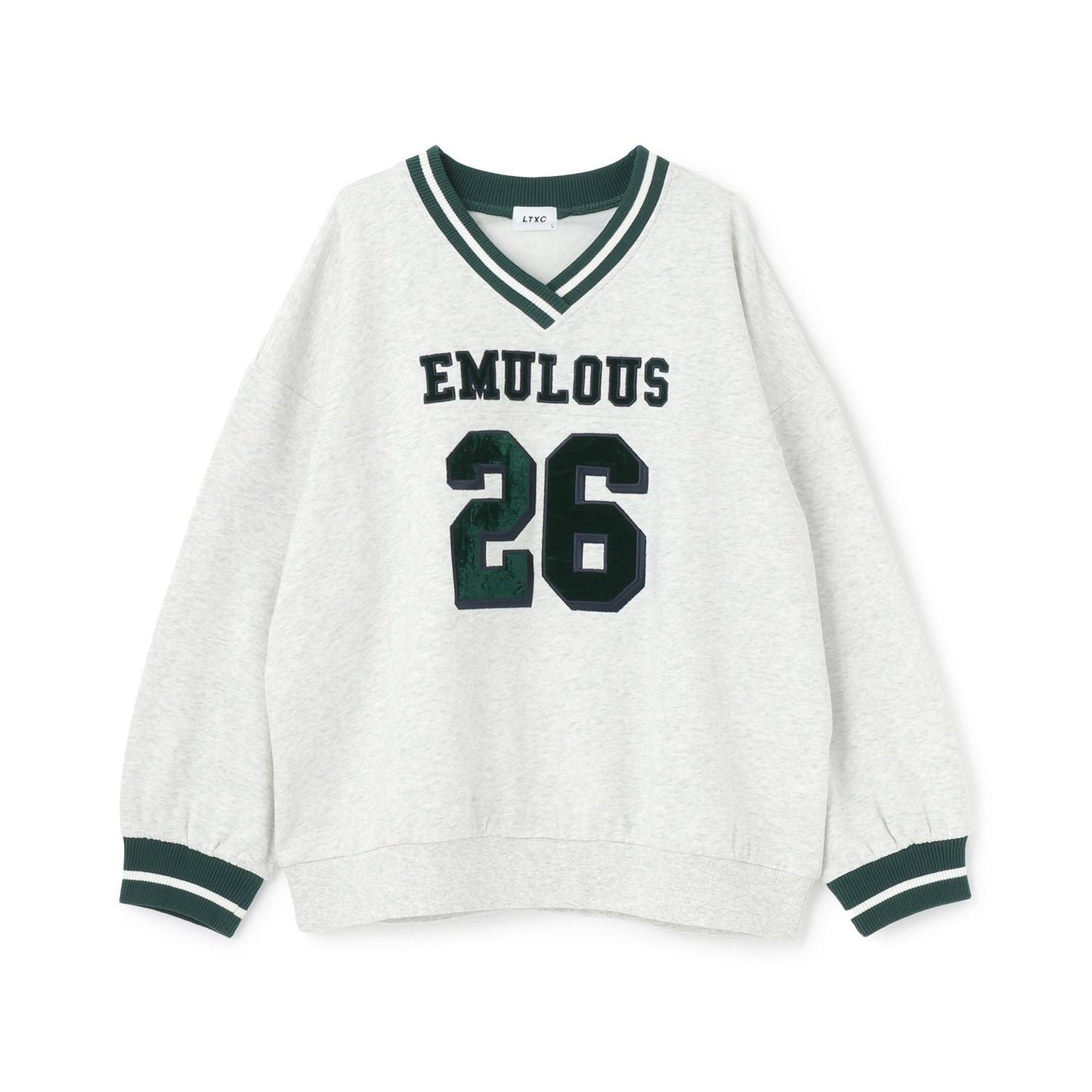 【LTXC】【100%純棉】加絨數字印花寬鬆衛衣