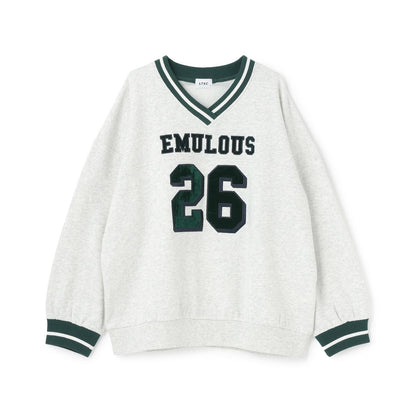 【LTXC】【100%純棉】加絨數字印花寬鬆衛衣