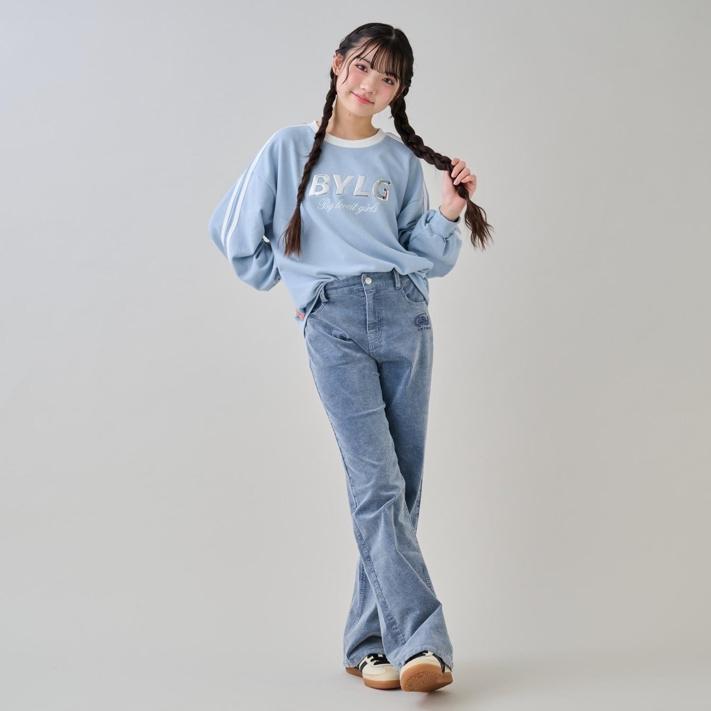 水洗色燈芯絨長褲